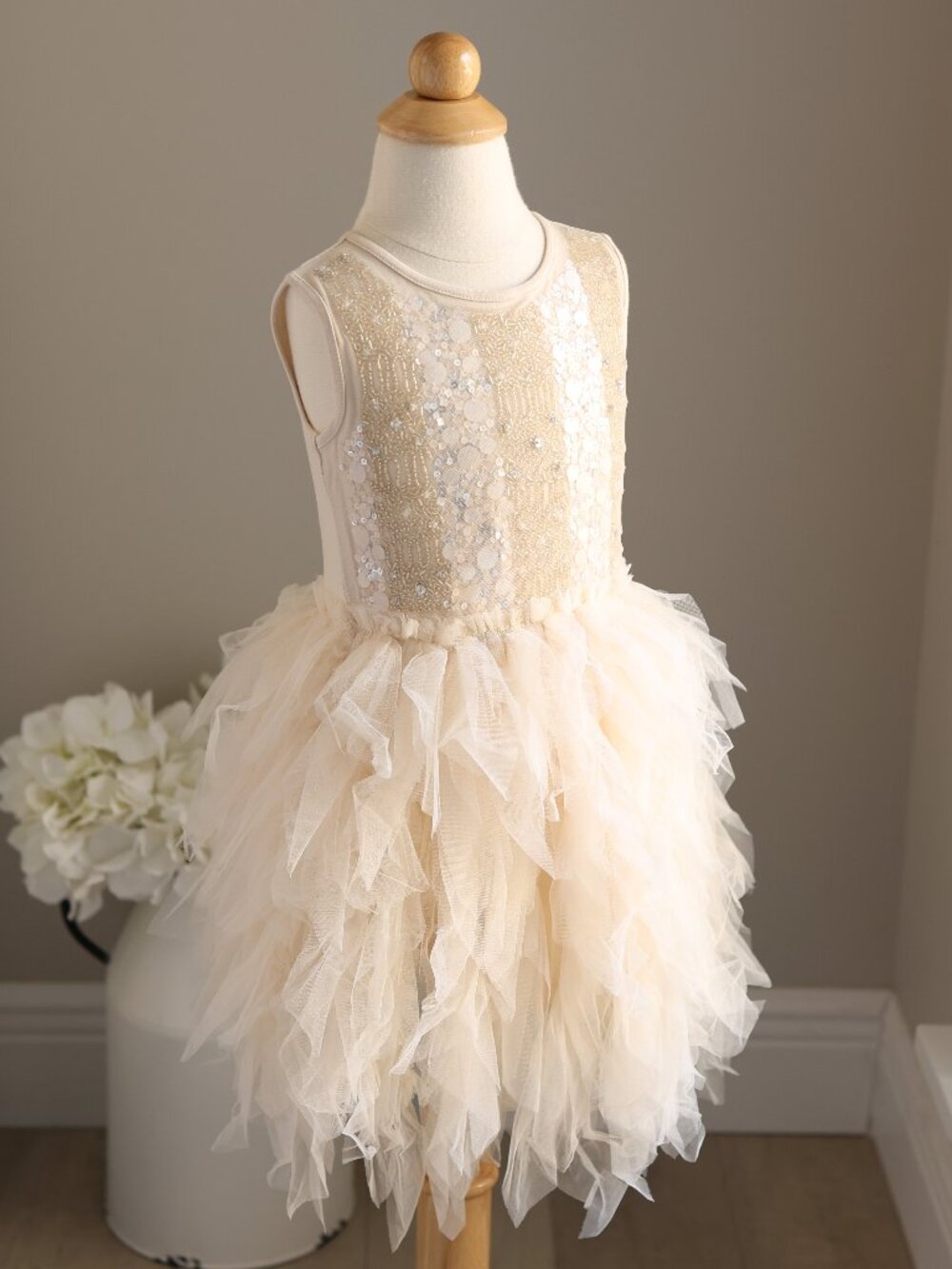 Tutu Du Monde Golden Champagne Tutu Dress Bebe Glitz Portrait Special Occasion
